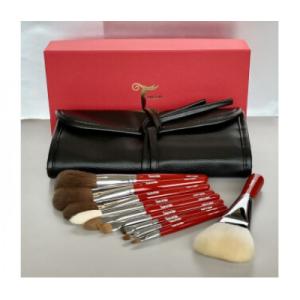 ふるさと納税 熊野町 熊野化粧筆　赤リス化粧ブラシ10本セット