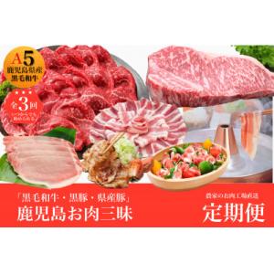 ふるさと納税 指宿市 【全3回定期便】鹿児島お肉三昧定期便 農家のお肉工場直送!(Z030-548)M19｜y-sf