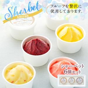 乳成分不使用!シャーベット6個セット