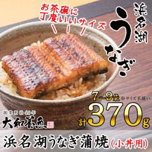 浜名湖うなぎ蒲焼(小丼用)計370g　【訳あり】サイズ不揃い7～9袋