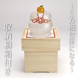 ふるさと納税 磐田市 ムクガラス鏡餅置物(大)...の詳細画像1