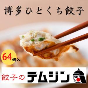 ふるさと納税 福岡市 餃子のテムジンの博多一口餃子　冷凍餃子64個(16個入り×4パック)と赤柚子胡...