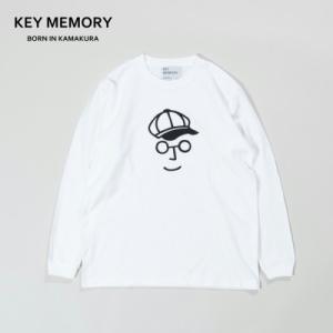 ふるさと納税 鎌倉市 KEYMEMORY鎌倉のキャスケットロングTシャツ WHITE　サイズ2