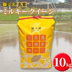 ふるさと納税 石岡市 獅子米 ミルキークイーン 玄米10kg【令和5年産】