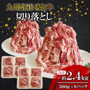 【九州産黒毛和牛】切り落とし 約2.4kg 300g×8パック 小分け