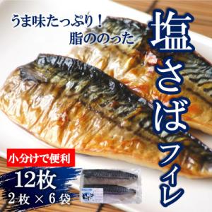 塩さばフィレ 12枚(2枚×6袋)小分けで便利だからお弁当のおかずに!冷凍便でお届けします!