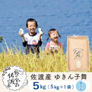 佐渡島産ゆきん子舞 無洗米5Kg 令和7年産 農薬5割減 【食の宝島佐渡】