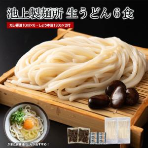 本家　池上製麺所　生うどん6食(鎌田醤油・黒川のしょうゆ豆付)