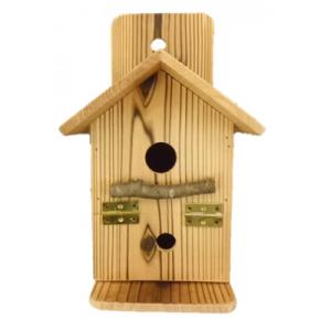 ふるさと納税 廿日市市 焼杉シジュウカラ用巣箱(背板有り)