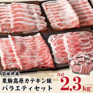 ふるさと納税 栗原市 栗駒高原カテキン豚バラエティセット 約2.3kg