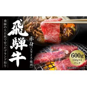 ふるさと納税 高山市 飛騨牛 赤身(スライス/焼肉)150g×4パック 真空パック 飛騨高山ミート ...