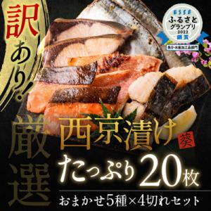 ふるさと納税 八代市 【数量限定】【訳あり】厳選 鮮魚 西京漬け(西京焼き) 20枚  4切れ×5袋