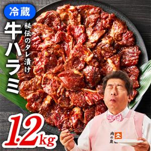 【冷蔵配送】牛ハラミ肉 焼肉用 味付け 1.2kg 小分け 300g×4P 015B574
