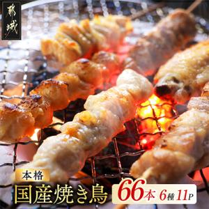 【宮崎県都城市】職人串打ちの本格焼き鳥　66本!