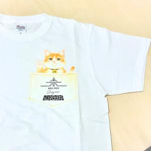ふるさと納税 高梁市 猫城主　さんじゅーろ―Tシャツ(ホワイト)　S サイズ