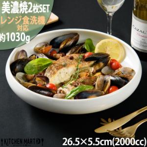 ふるさと納税 瑞浪市 美濃焼 鉄鉢26【2枚SET 26.5×5.5cm 2000cc】 小田陶器