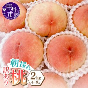 味自慢桃【訳あり品】を感謝込めて朝どれでお贈りします!2kg(4～8玉)