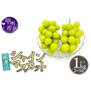 ふるさと納税 甲州市 2026年先行予約 厳選!山梨県甲州市産 シャインマスカット 約1Kg以上 2...