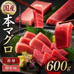 国産本まぐろ (赤身・中トロ) 短冊セット 600g以上 (150g以上×4本)