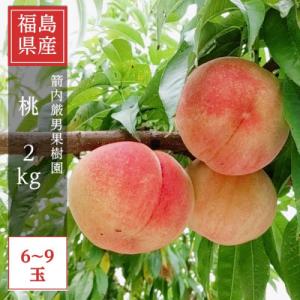 ふるさと納税 須賀川市 桃 【箭内厳雄果樹園】 もも 2kg 6〜9玉 品種おまかせ 贈答用