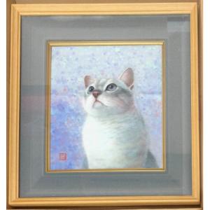 ふるさと納税 江別市 猫の肖像画 日本画 1点の詳細画像1
