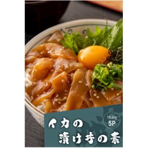 ふるさと納税 高知市 高知の海鮮丼の素「イカの漬け」約80g×5パック【BX064】