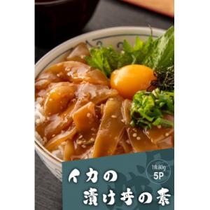 ふるさと納税 香美市 高知の海鮮丼の素「イカの漬け」約80g×5パック