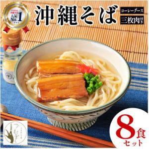 うるま市産小麦つむぎ 沖縄そば 三枚肉セット 8人前