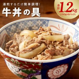 牛丼の具 1.2kg 小分け 150g×8パック 簡単調理
