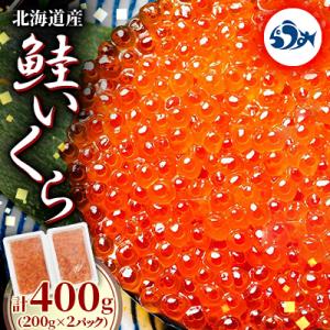 北海道産 いくら(鮭卵)醤油漬 400g(200g×2パック) 小分け