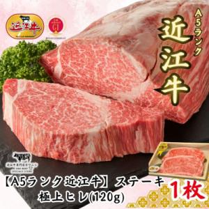 ふるさと納税 滋賀県 【A5ランク近江牛】極上ヒレ ステーキ(約120g×1枚)