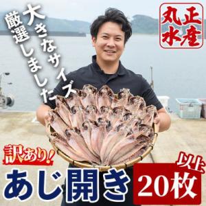 【訳あり!簡易包装】国産大あじの開き(20枚以上)