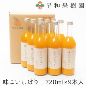 【早和果樹園】味こいしぼり(大瓶)9本入|有田みかん100%ストレートジュース