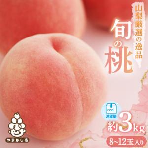 【2026年発送】山梨厳選旬の桃 約3kg(8～12玉)