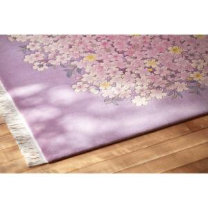 ふるさと納税 山辺町 【山形緞通】桜花図 (S)の詳細画像1