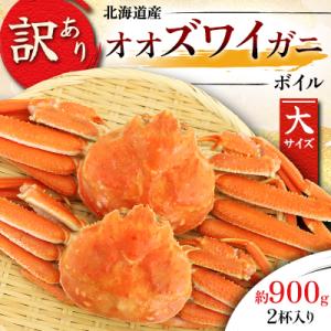 【訳あり】オオズワイガニ ボイル 大サイズ  2杯合計約900g