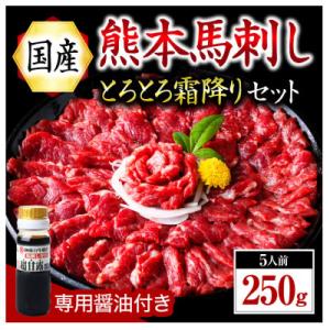 【国産】熊本馬刺し とろとろ霜降りセット 中トロ 250g(南小国)