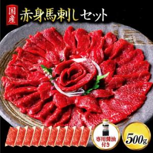【国産】赤身馬刺しセット 500g　50g×10パック(南小国)