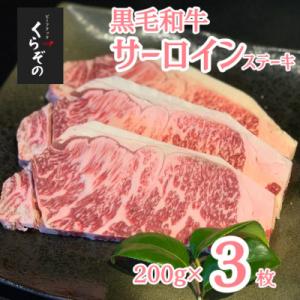 ふるさと納税 小林市 【宮崎県産熟成黒毛和牛】黒毛和牛サーロインステーキ 200g×3枚(DAS057)