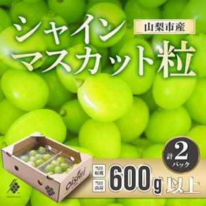 シャインマスカット 粒 600g オーバー 訳あり ぶどう 粒カット