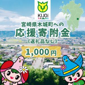 ふるさと納税 木城町 【返礼品なし】宮崎県木城町への応援寄附金(1,000円分)支援 K00_0001