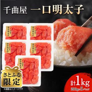 【さとふる限定】小分けがちょうど良い!千曲屋一口明太子200g×5パック計1000g!