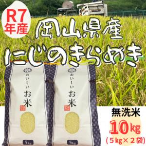ふるさと納税 勝央町 【令和7年産】 無洗米(精米)　岡山県産　にじのきらめき　10kg(5kg×2袋)