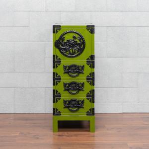 ふるさと納税 利府町 仙台箪笥 35巾脚付すきまチェスト 常盤色漆塗り 申込書返送後3〜8ヶ月程度でお届け