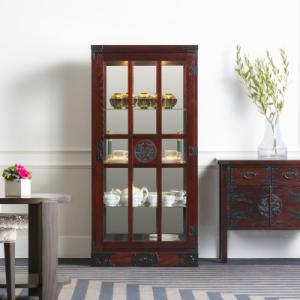 ふるさと納税 利府町 仙台箪笥 キュリオケース 拭き漆塗り 申込書返送後1〜5ヶ月程度でお届け