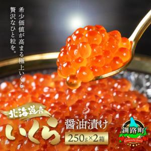 いくら醤油漬け 250g×2箱 ＜北海道産の鮭卵＞
