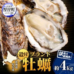 ふるさと納税 厚岸町 【冬出荷】THE訳ありオイスター 約4kg 北海道厚岸産ブランド牡蠣「マルえも...