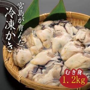 ふるさと納税 廿日市市 (加熱用)宮島が育んだ冷凍牡蠣(むき身)1.2kg