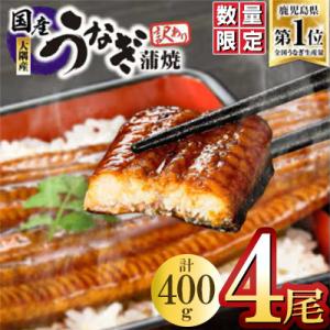 【数量限定】鹿児島県大隅産うなぎ蒲焼4尾(計400g)