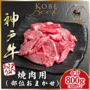 訳あり 神戸牛 焼き肉用(部位おまかせ) 計800g ASGY1-2